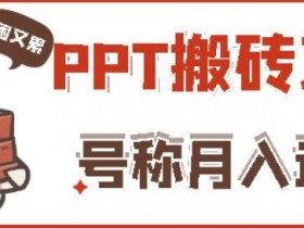 【价值1000元】小红书PPT搬砖项目：实战两个半月赚5W块，详细操作流程【视频教程】