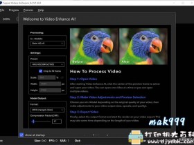 [Windows]Topaz Video Enhance AI 1.8.0 【AI智能视频解像度清晰化转换】