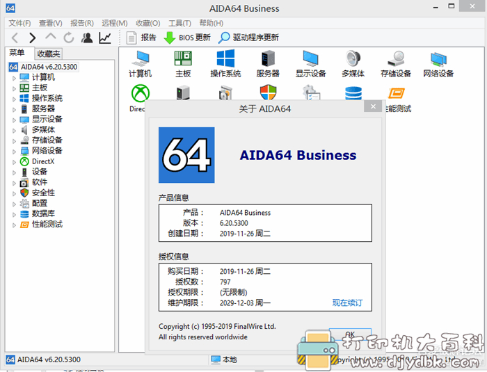 电脑硬件检测工具：AIDA64 v6.20.5300 中文绿色版已注册（4个版本） 配图 No.1